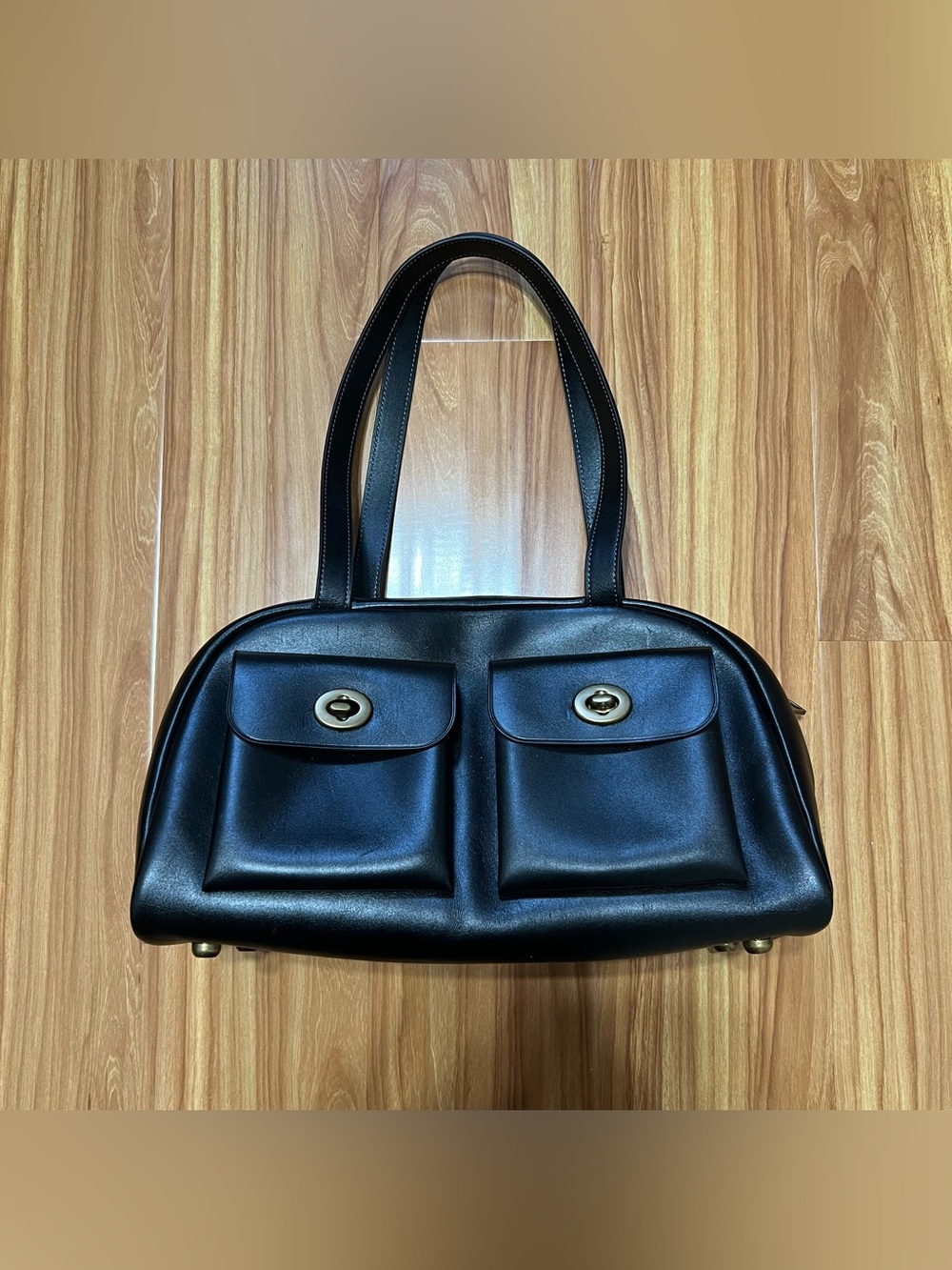 Coach Twin Turnlock Bag LARGE SIZE in Black